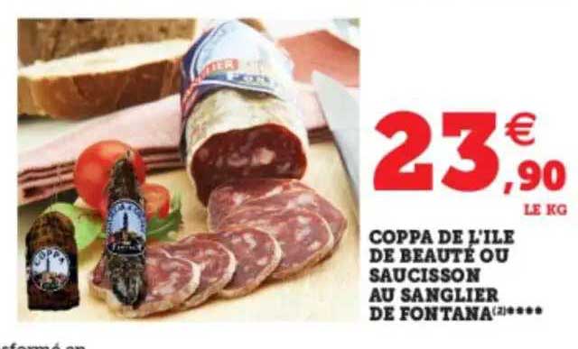 coppa de l'île de beauté ou saucisson au sanglier de fontana