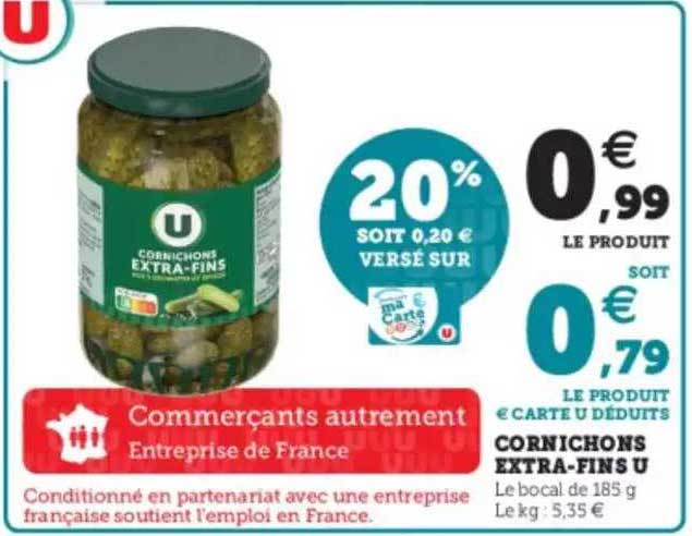 cornichons extra-fins u
