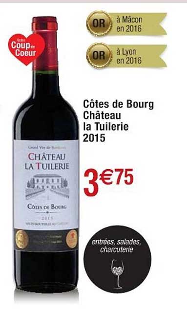 côtes de bourg château la tuilerie 2015