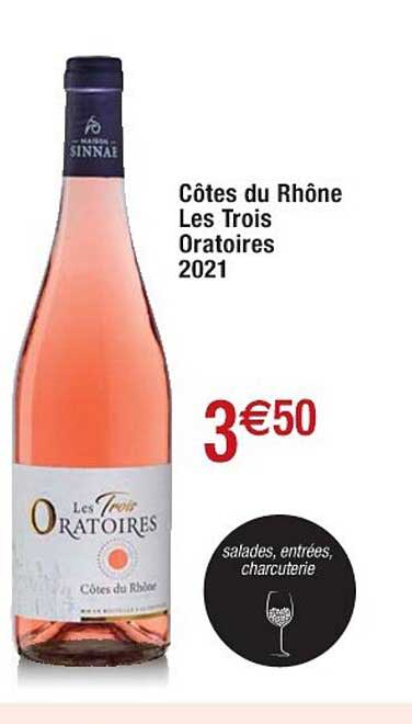 côtes du rhône les trois oratoires 2021