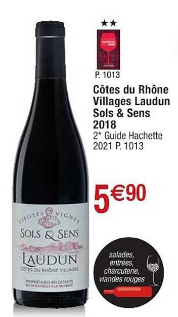 côtes du rhône villages laudun sols & sens 2018