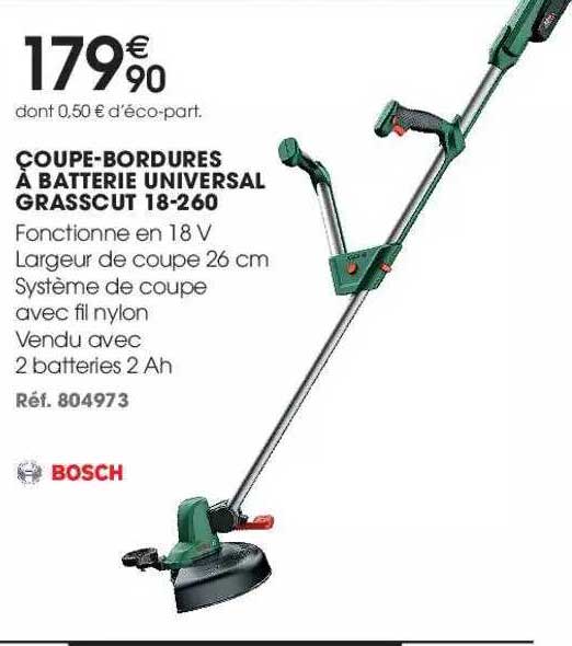 coupe-bordures à batterie universal grasscut 18-260 bosch