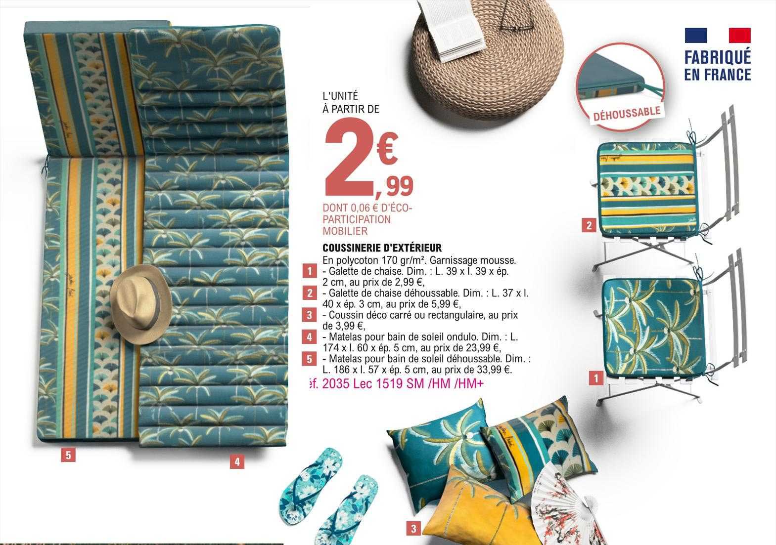 coussinerie d'extérieur