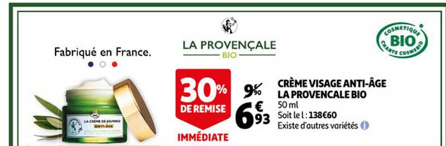 Crème Visage Anti-âge La Provençale Bio