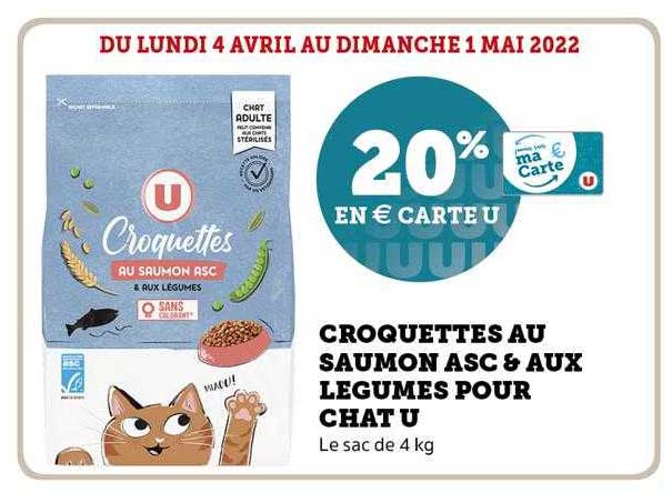 Croquettes Au Saumon Asc & Aux Légumes Pour Chat U