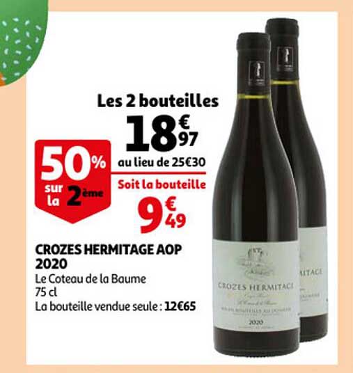 Crozes Hermitage Aop 2020 Le Coteau De La Baume