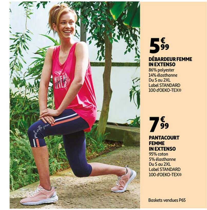 débardeur femme in extenso, pantacourt femme in extenso