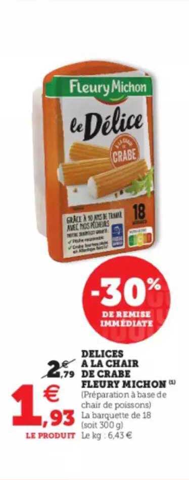 délices à la chair de crabe fleury michon
