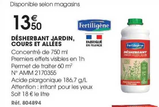 désherbant jardin, cours et allées fertiligène