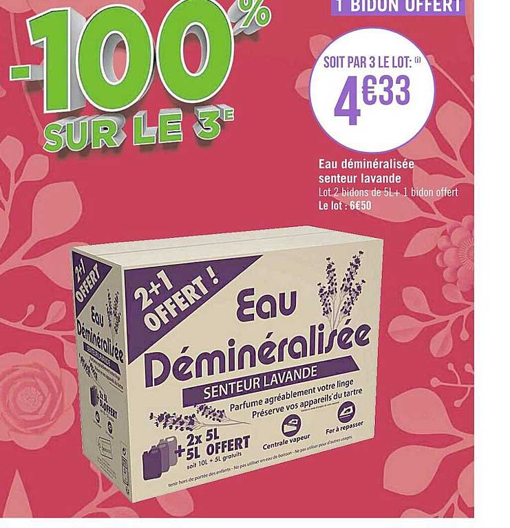 eau déminéralisée senteur lavande