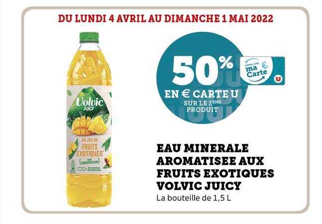 Eau Minérale Aromatisée Aux Fruits Exotiques Volvic Juicy