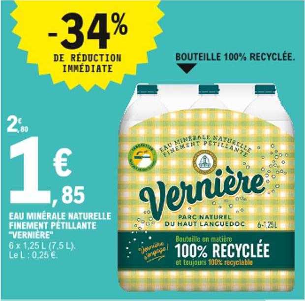 eau minérale naturelle finement pétillante "vernière"