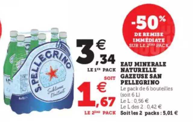 eau minérale naturelle gazeuse san pellegrino