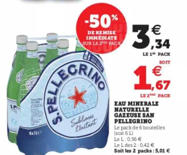 eau minérale naturelle gazeuse san pellegrino