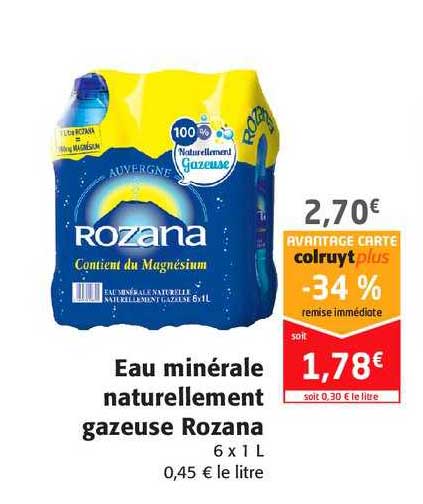 eau minérale naturellement gazeuse rozana