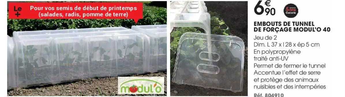 embouts de tunnel de forçage modul'o