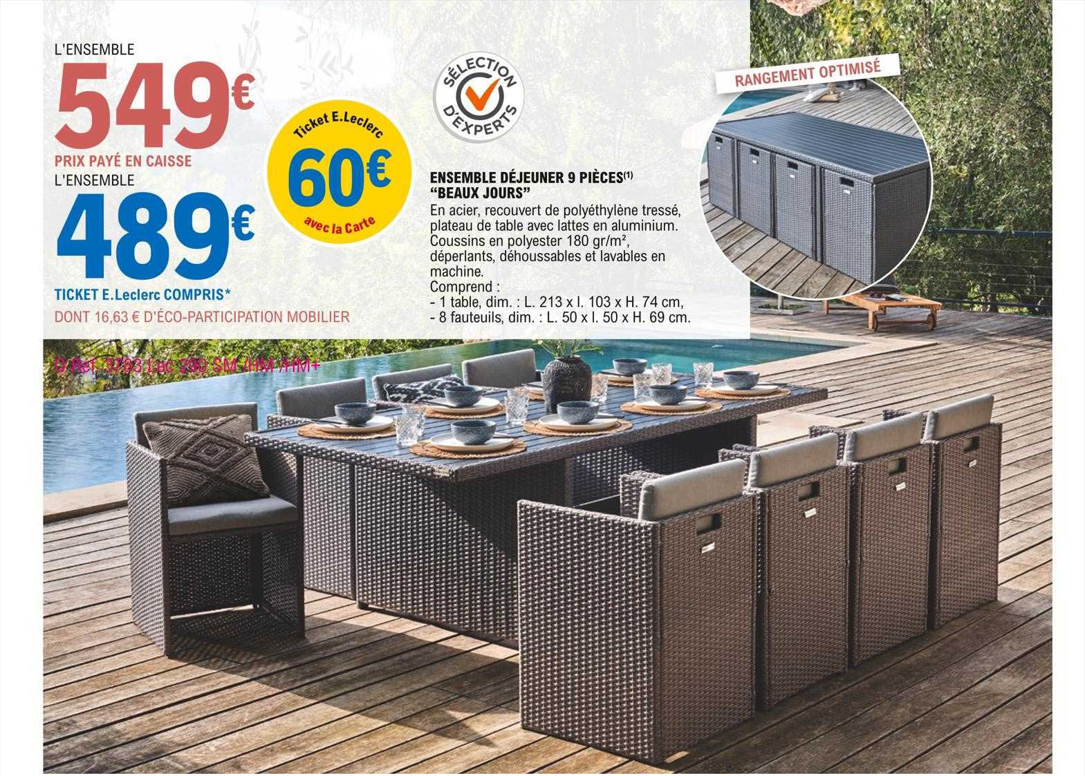 ensemble déjeuner 9 pièces "beaux jours"