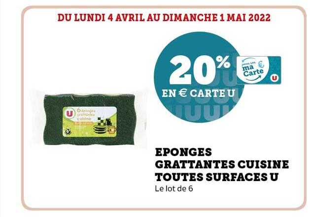 éponges grattantes cuisiné toutes surfaces u