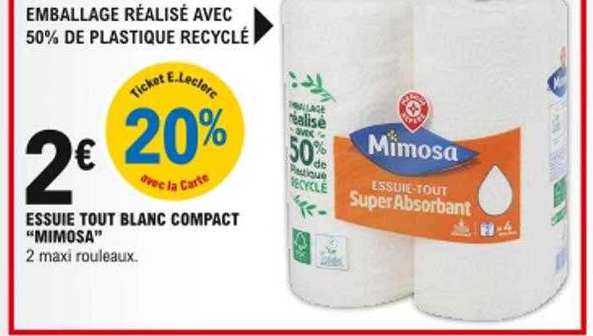 essuie tout blanc compact "mimosa"