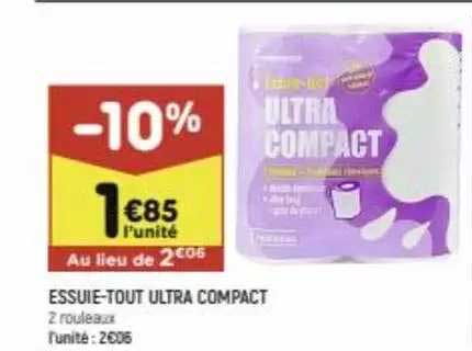 essuie-tout ultra compact
