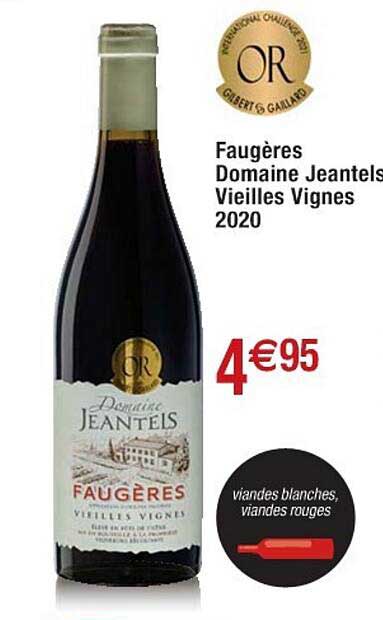 faugères domaine jeantels vieilles vignes 2020