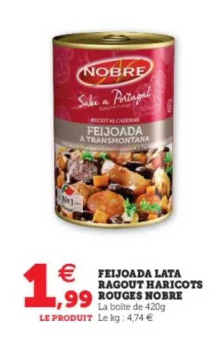 feijoada lata ragout haricots rouges nobre