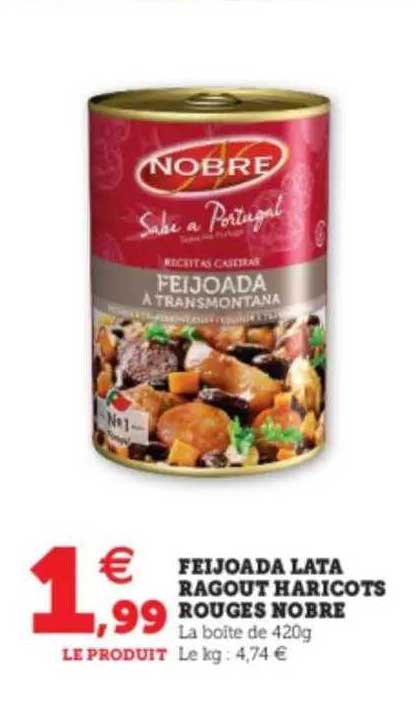 feijoada lata ragout haricots rouges nobre