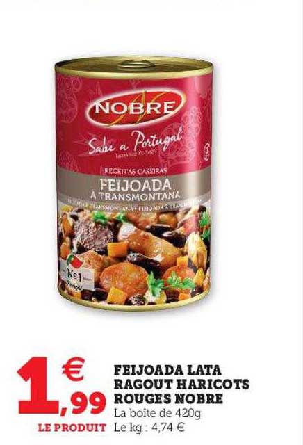 feijoada lata ragout haricots rouges nobre