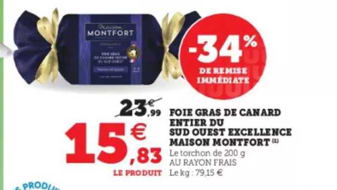 foie gras de canard entier du sud ouest excellence maison montfort
