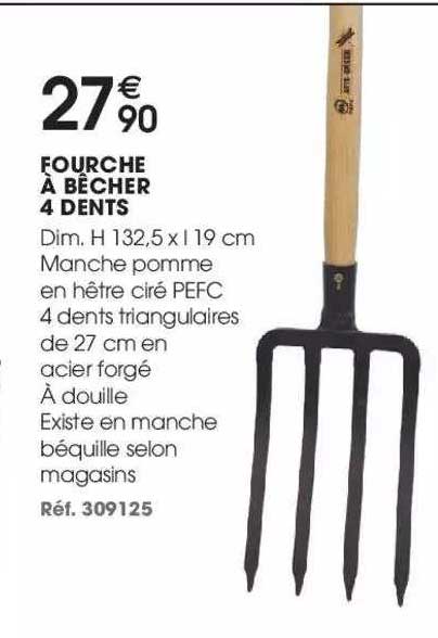 Fourche à Bêcher 4 Dents