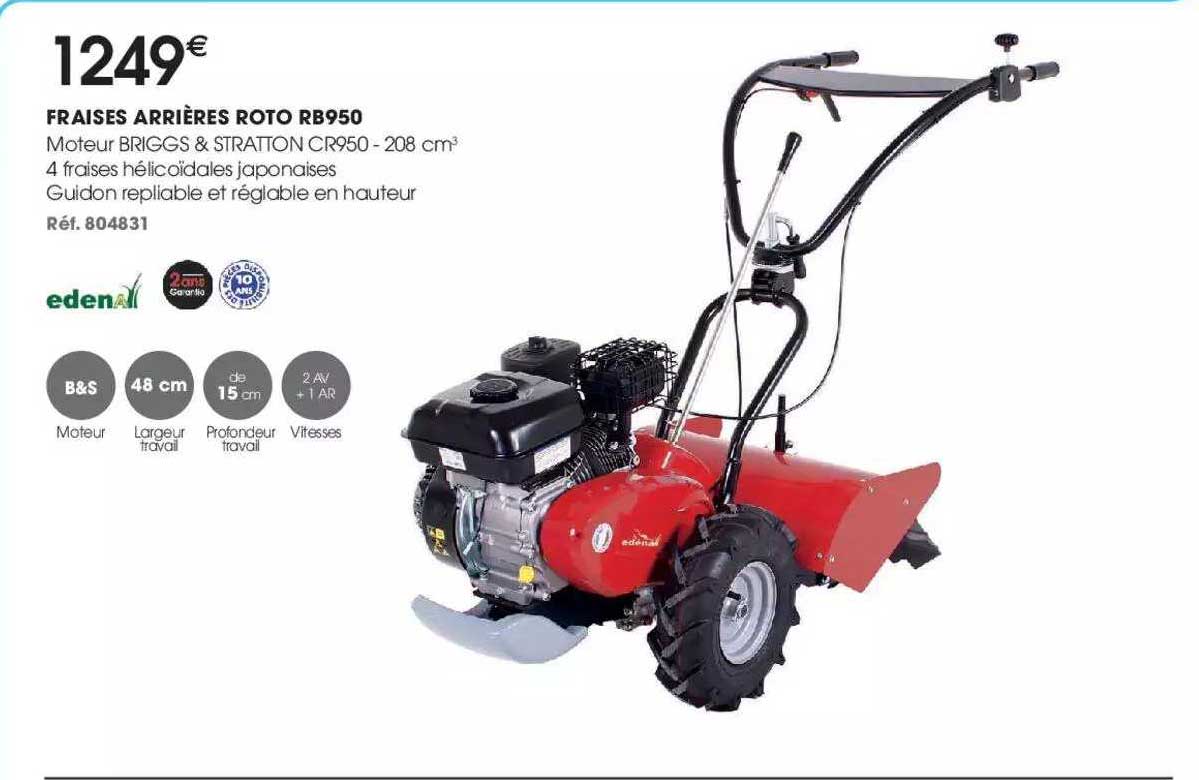 fraises arrières roto rb950