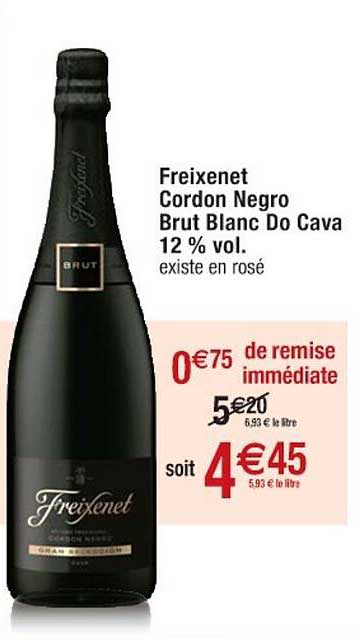 freixenet cordon negro brut blanc do cava 12% vol.