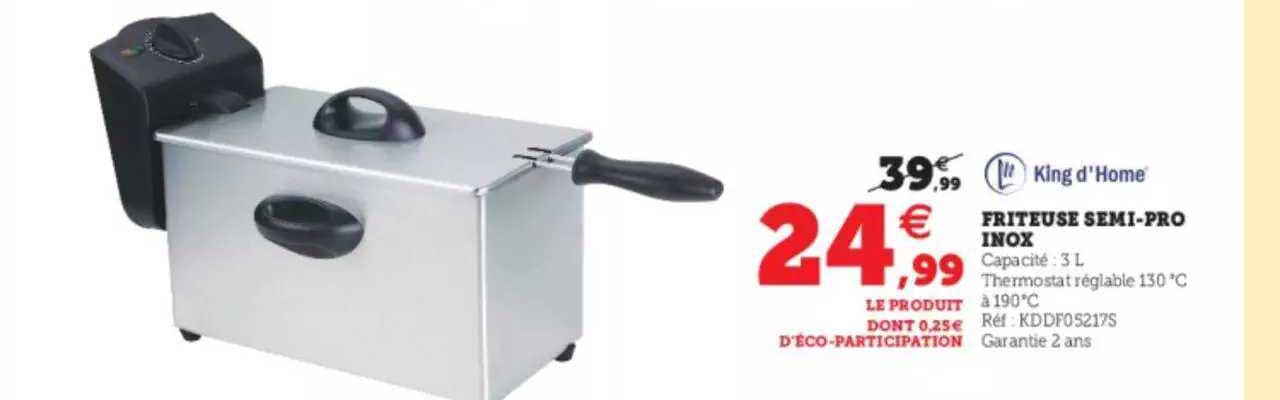 friteuse semi-pro inox