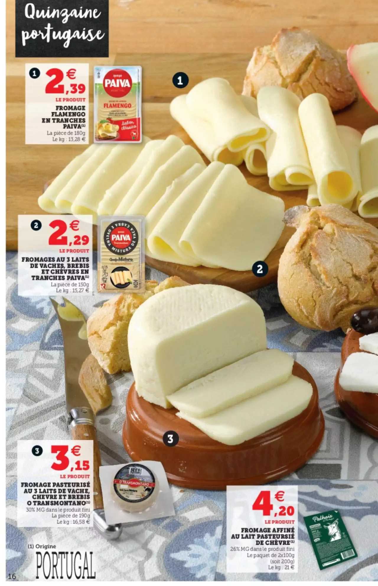fromage flamengo en tranches paiva, fromages au 3 laits de vache, brebie et chèvres en tranches paiva, fromage pasteurisé au 3 lait de vache, chèvre et brebis o transmontano, fromage affiné au lait