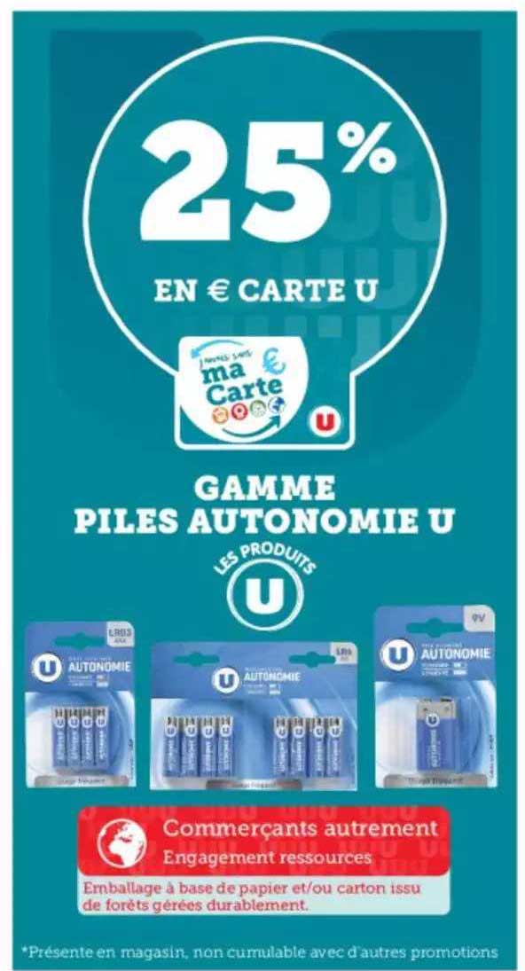 gamme piles autonomie u