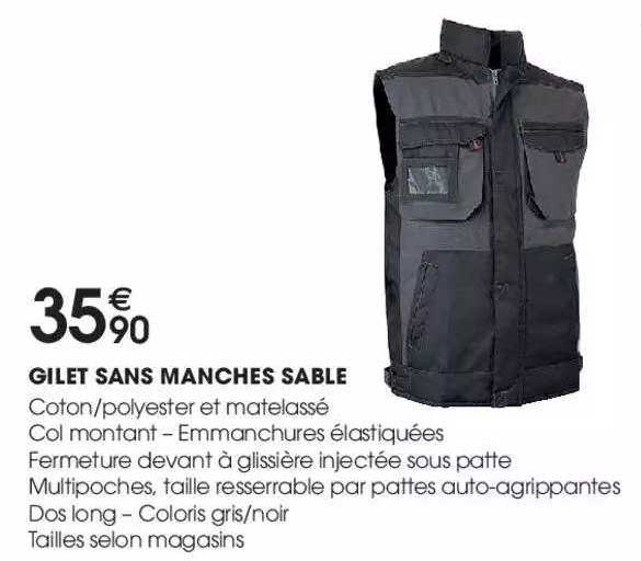 gilet sans manches sable