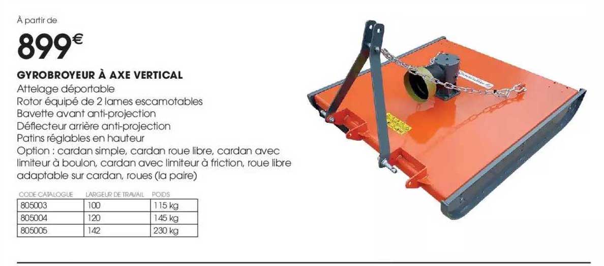 gyrobroyeur à axe vertical