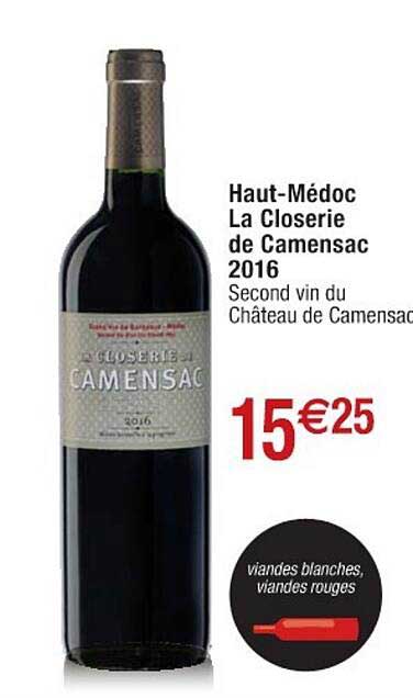 haut-médoc la closerie de camensac 2016