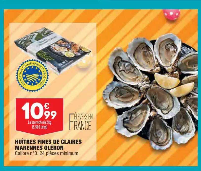 huîtres fines de claires marennes oléron
