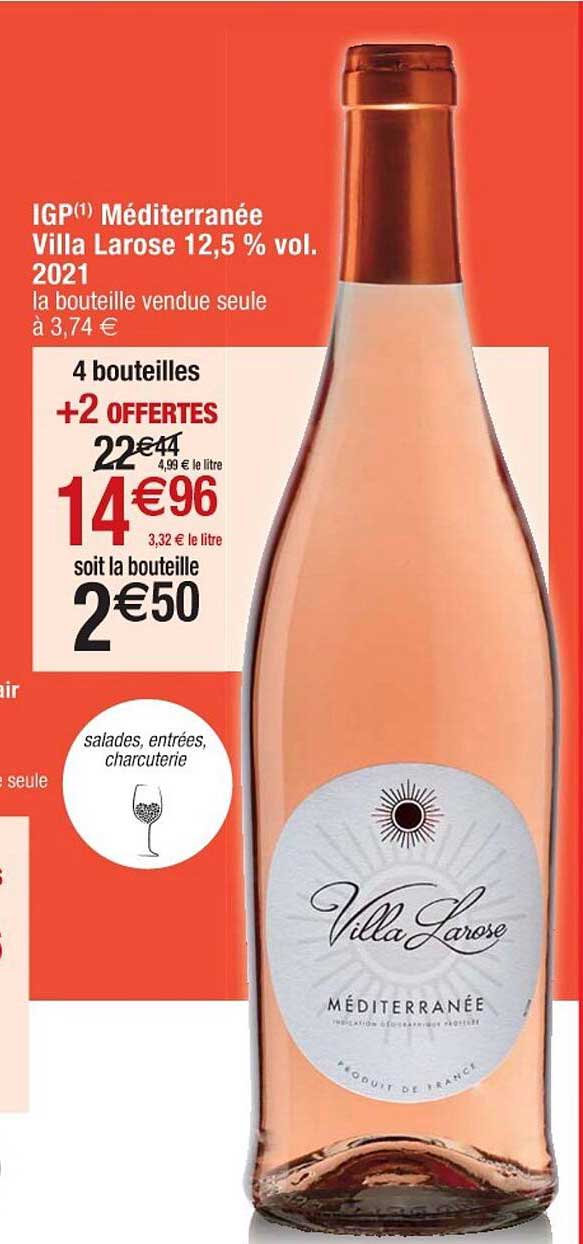 igp méditerranée villa larose 12,5% vol. 2021