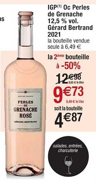 igp oc perles de grenache 12,5% vol. gérard bertrand 2021