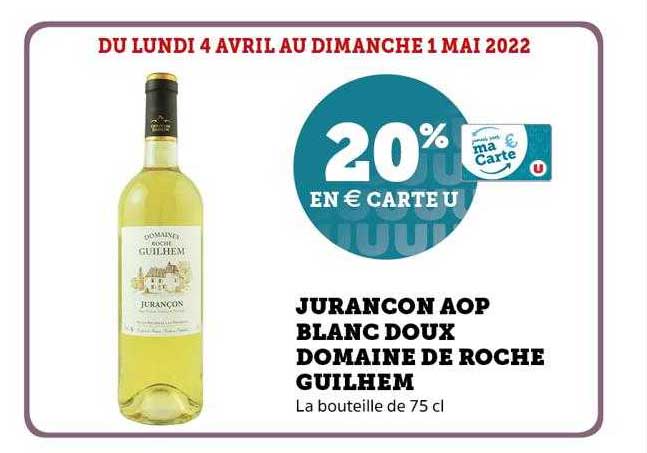 jurançon aop blanc doux domaine de roche guilhem