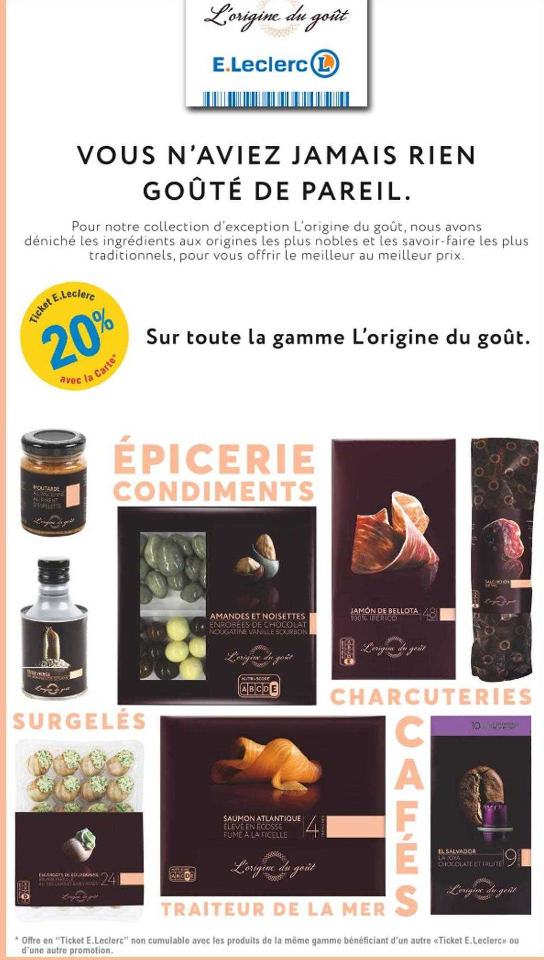 la gamme l'origine goût