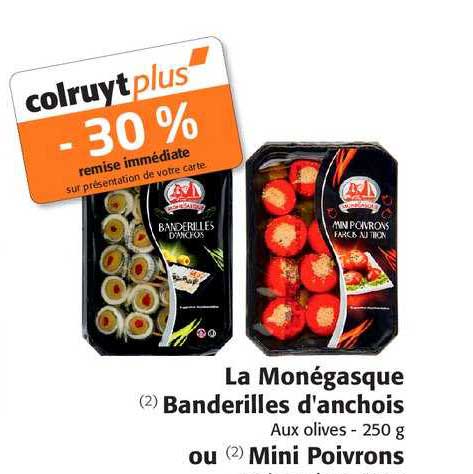 la monégasque banderilles d'anchois ou mini poivrons