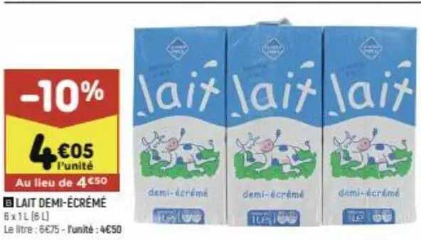 lait demi-écrémé