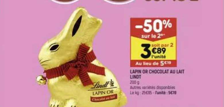 Lapin Or Chocolat Au Lait Lindt