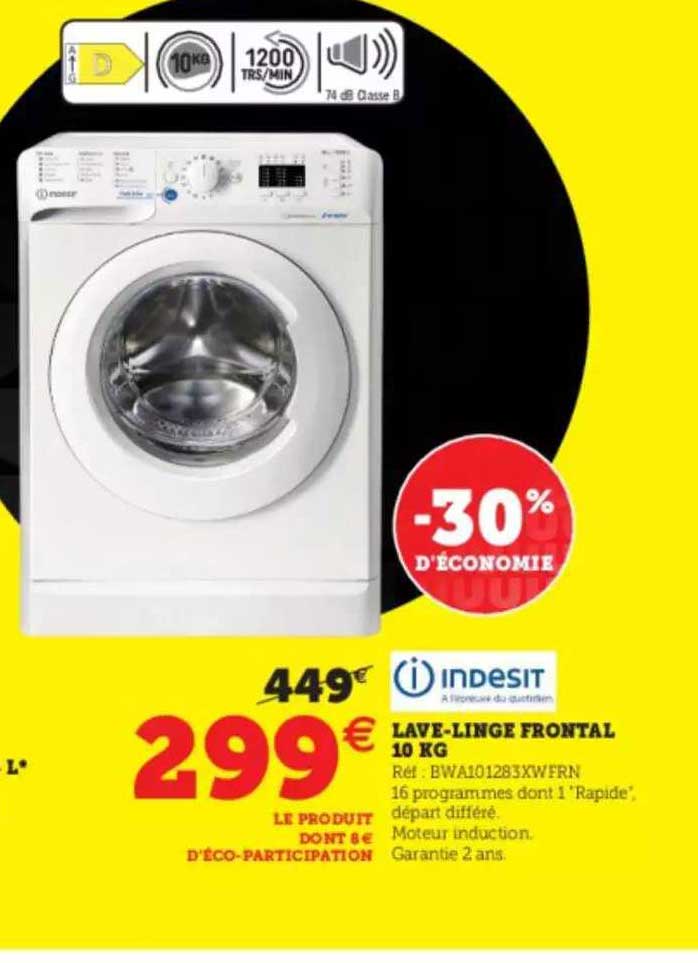 lave-linge frontal 10 kg indesit