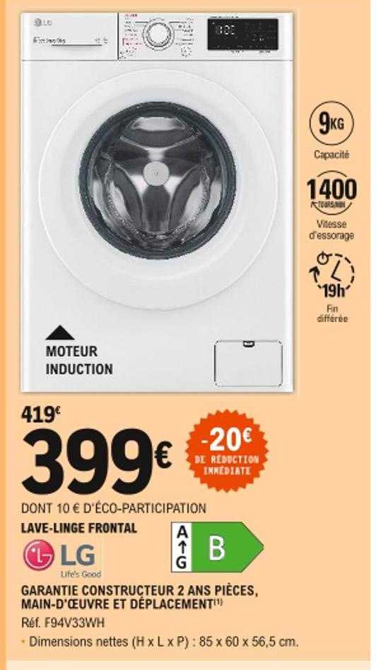 lave-linge frontal lg