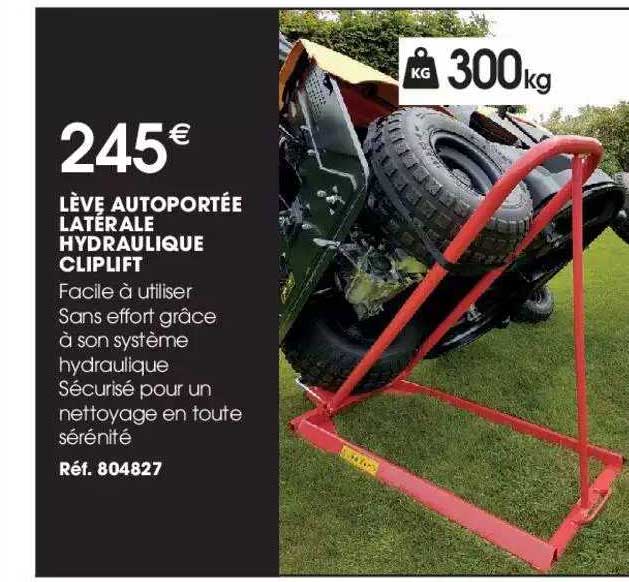 lève, autoportée latérale hydraulique cliplift
