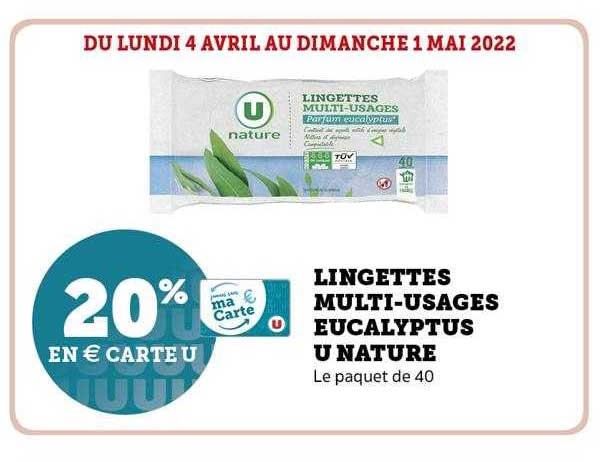 lingettes multi-usages eucapyptus u nature